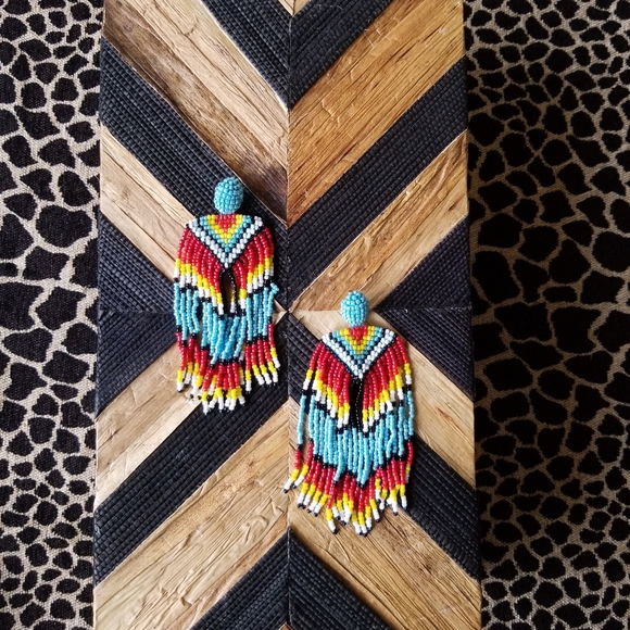 BOHO CHIC Colorful Tassel Earrings - Picture 1 of 2